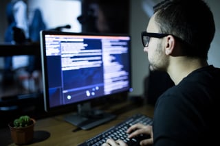 Man working on computer