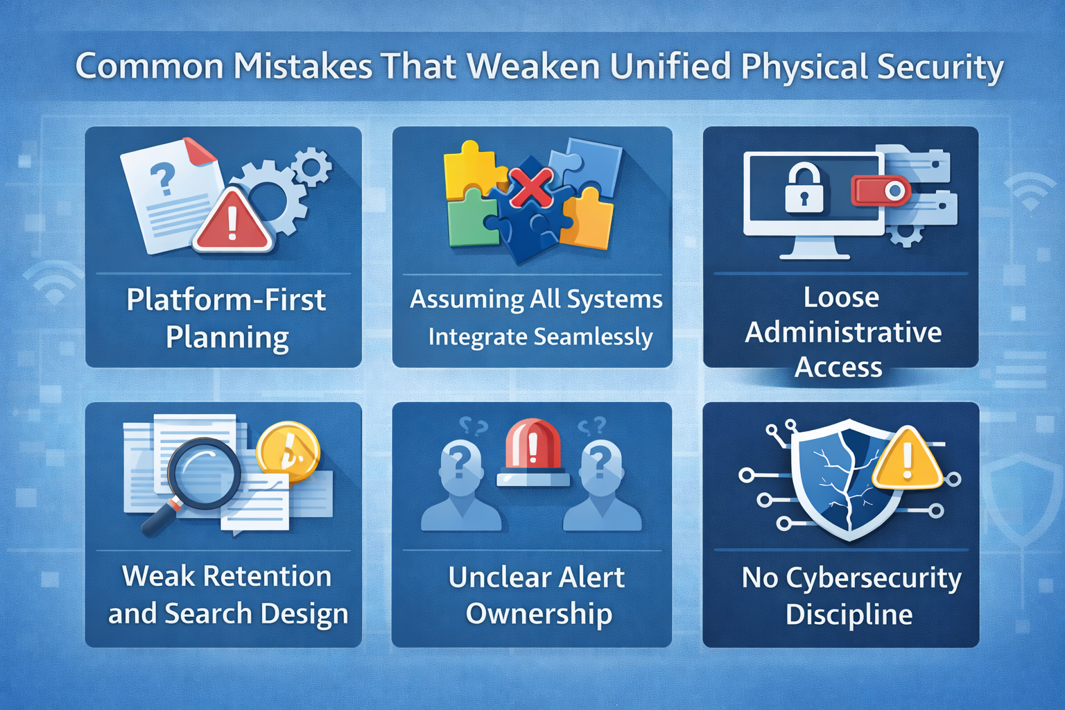 Common Mistakes That Weaken Unified Physical Security
