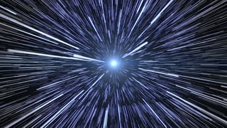 Illustrated rendering of hyperspace