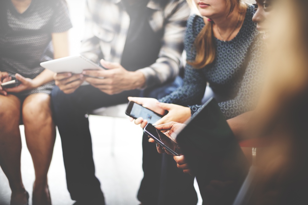 Employees using an assortment of devices